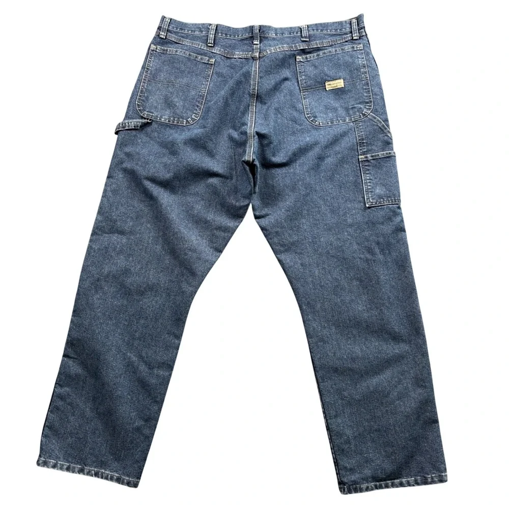 Y2K Wrangler Carpenter Jeans Men's 41x32.5 Blue Baggy Utility Skater Streetwear